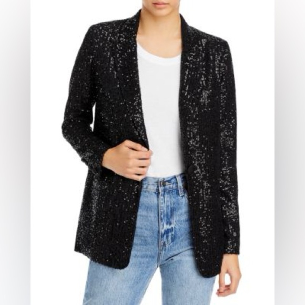AQUA Sequin Blazer Jacket Exclusive SZ small preowned